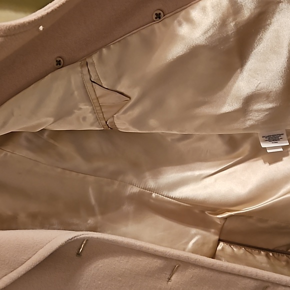 Lands End Creme/Lt Beige/Camel color Pea Coat size 4P EUC - Picture 9 of 13
